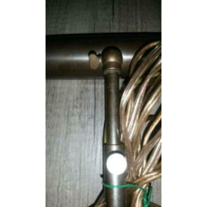 Te koop antieke schilderijlamp van koper in werkende staat..