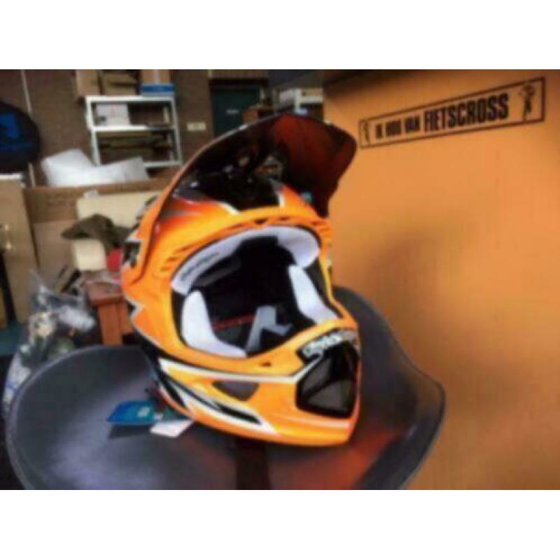 Troy Lee Designs BMX Helm, Oranje/Zwart, Adult Small, Nieuw