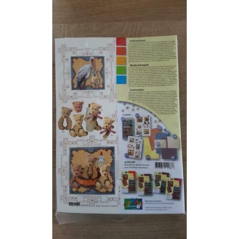3x Compleet pakket mozaïek kaarten. Vaessen creative.