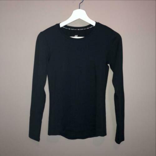 H&M zwart lange mouw sport shirt maat XS
