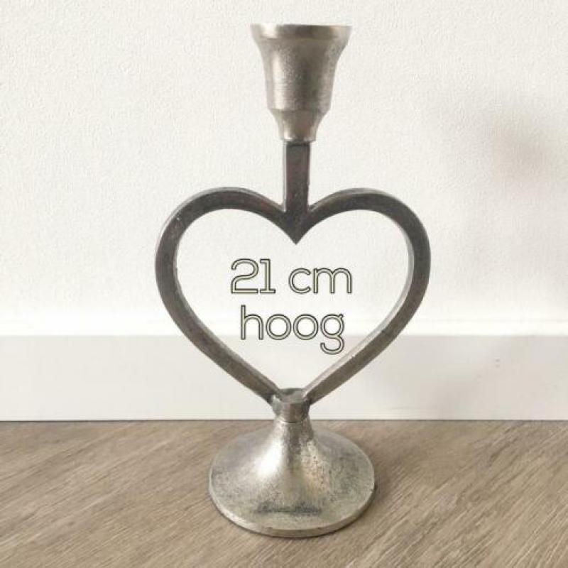 Rivièra Maison kandelaar zilver hart vorm