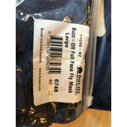Vliegenmasker Bucas Buzz off Deluxe met oren Large