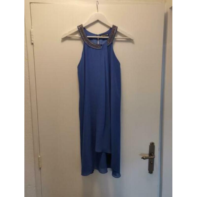 Prachtige, blauwe jurk van Superstar (maat 36)