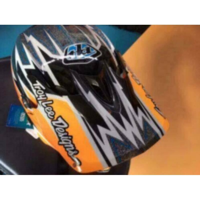 Troy Lee Designs BMX Helm, Oranje/Zwart, Adult Small, Nieuw
