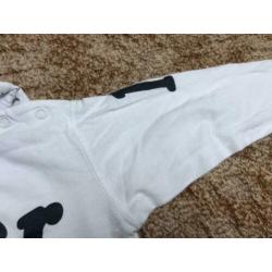 Shirt wit lange mouwen maat 86