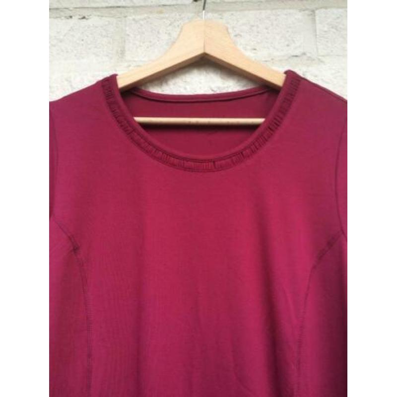 Bonita blouse van viscose, maat -L, bordeauxrode kleur
