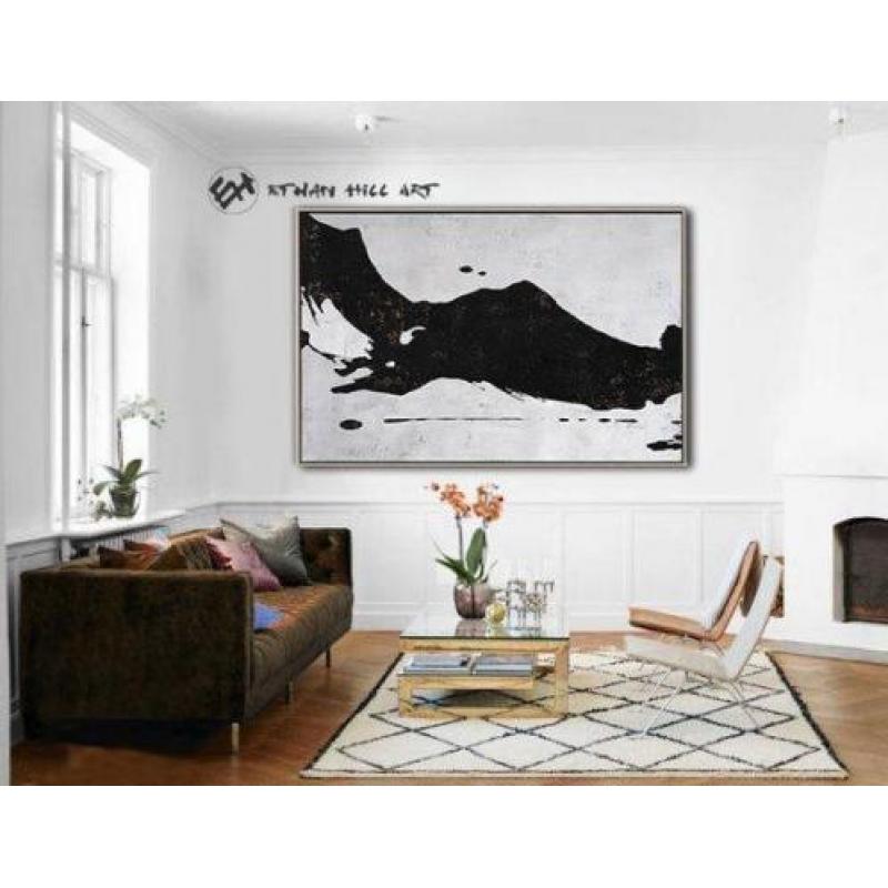 Large abstract painting canvas art