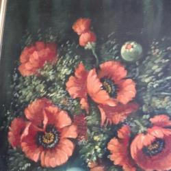 schilderij stilleven van P Fleur op paneel