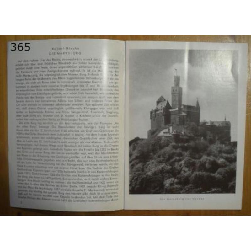 365. Antiek Marksburg Duits boek Burcht Munchen Berlijn 1967