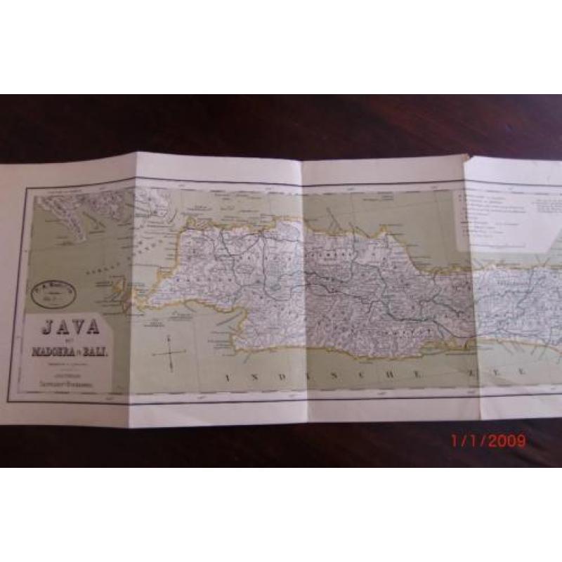 Antieke Kaart van Java en Madoera door E.de Geest