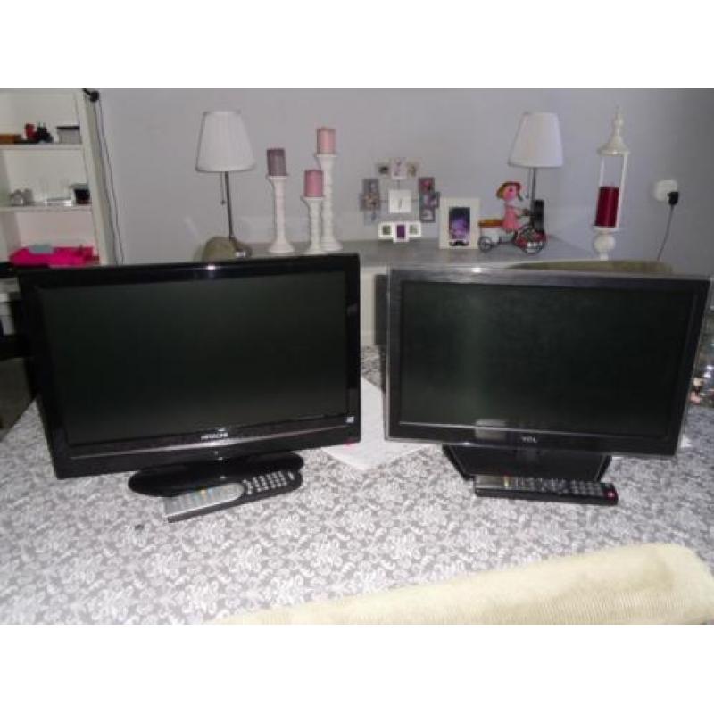 2 x leuke 19 inch tv-hitachi en tcl