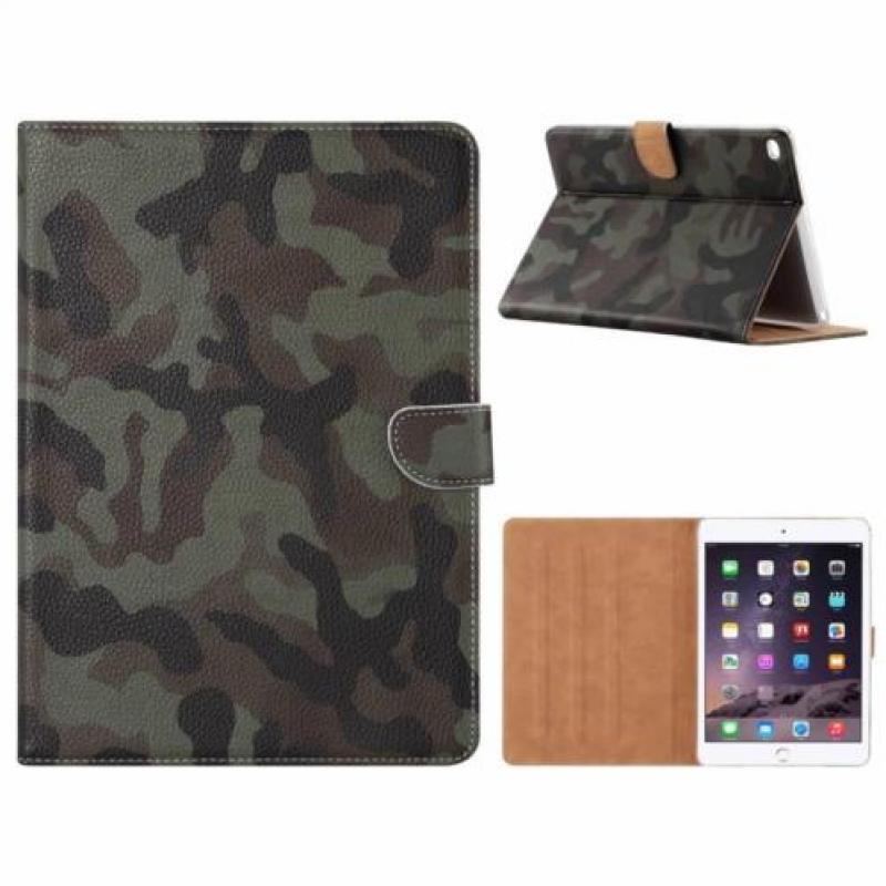 Ntech iPad 2 / 3 / 4 Donker Camouflage Design Booktype Kuns