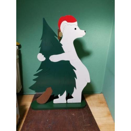 Houten Kerst ijsbeer!