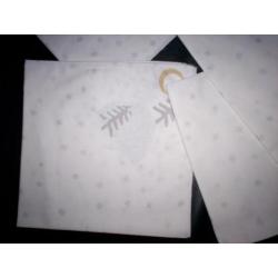 4 Kerst Servetten Nieuw + Gratis 24 Xmas Labels.