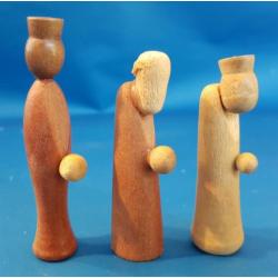 houten mini kerstgroep met stalletje