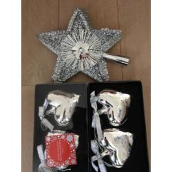 Kerstballen Kralen Zilver.