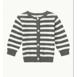 Noppies vest Mt 50 donkergrijs gestreept