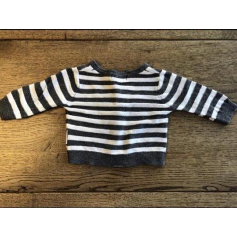 Noppies vest Mt 50 donkergrijs gestreept
