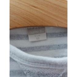 Leuk Name it unisex broek pakje mt 50 grijs/wit