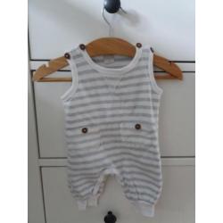 Leuk Name it unisex broek pakje mt 50 grijs/wit