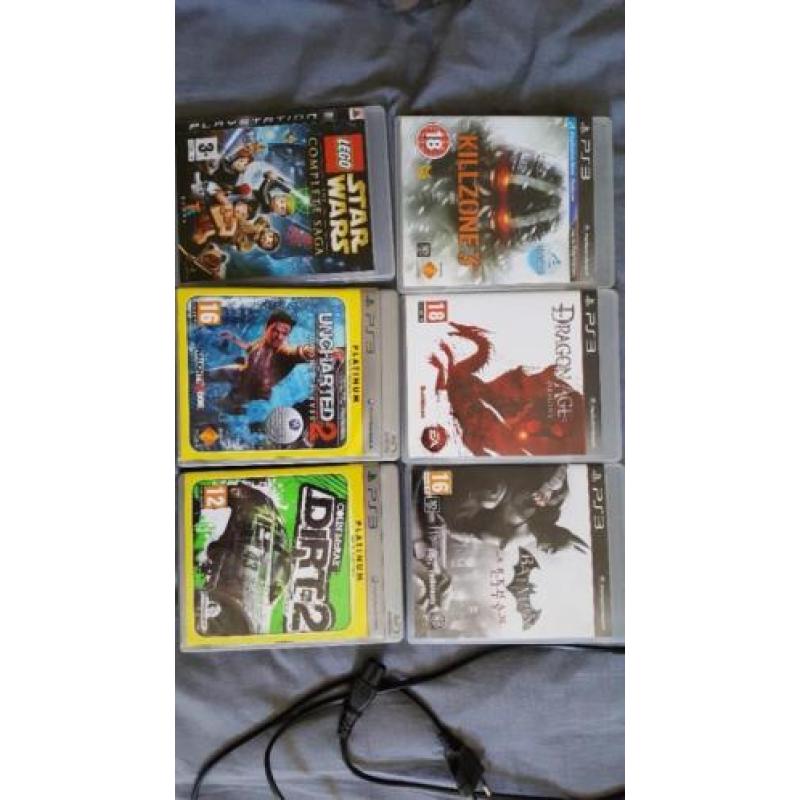 Playstation 3 inc controller en 6 games!