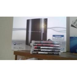 nieuw ps3 met 5 games er bij doos boekjes hdmi kabel
