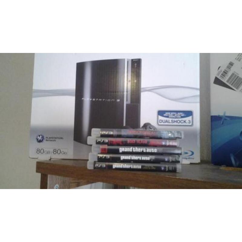 nieuw ps3 met 5 games er bij doos boekjes hdmi kabel