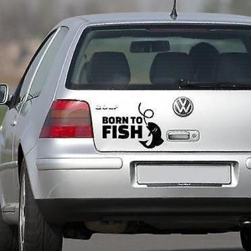 born to fish - auto sticker Uniquewinkel