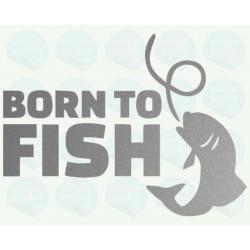 born to fish - auto sticker Uniquewinkel