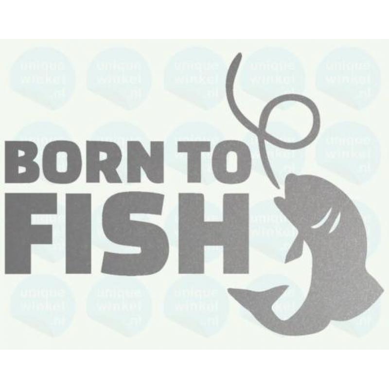 born to fish - auto sticker Uniquewinkel