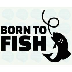 born to fish - auto sticker Uniquewinkel