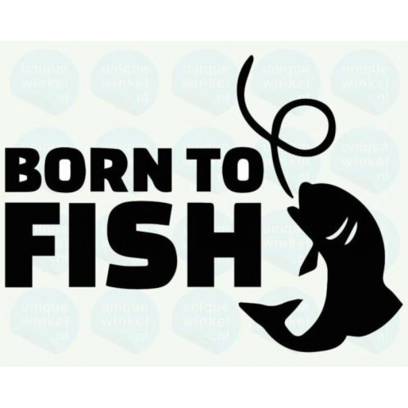 born to fish - auto sticker Uniquewinkel