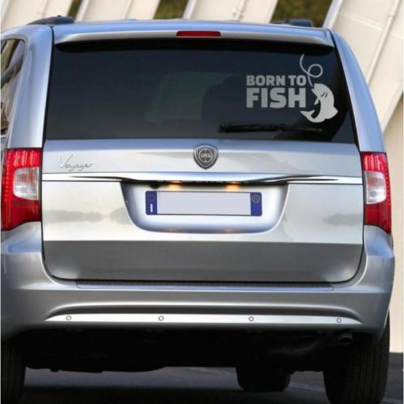 born to fish - auto sticker Uniquewinkel