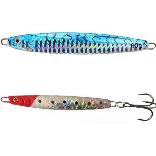 2pcs Laser Sinking Bass Fishing Lure Jig Boat Fishing Sea Fishing