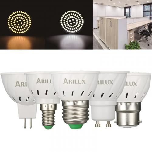 ARILUX® E27 E14 B22 GU10 MR16 3W 250LM SMD2835 60LEDs Spotlight Bulb Pure White Warm White AC220V