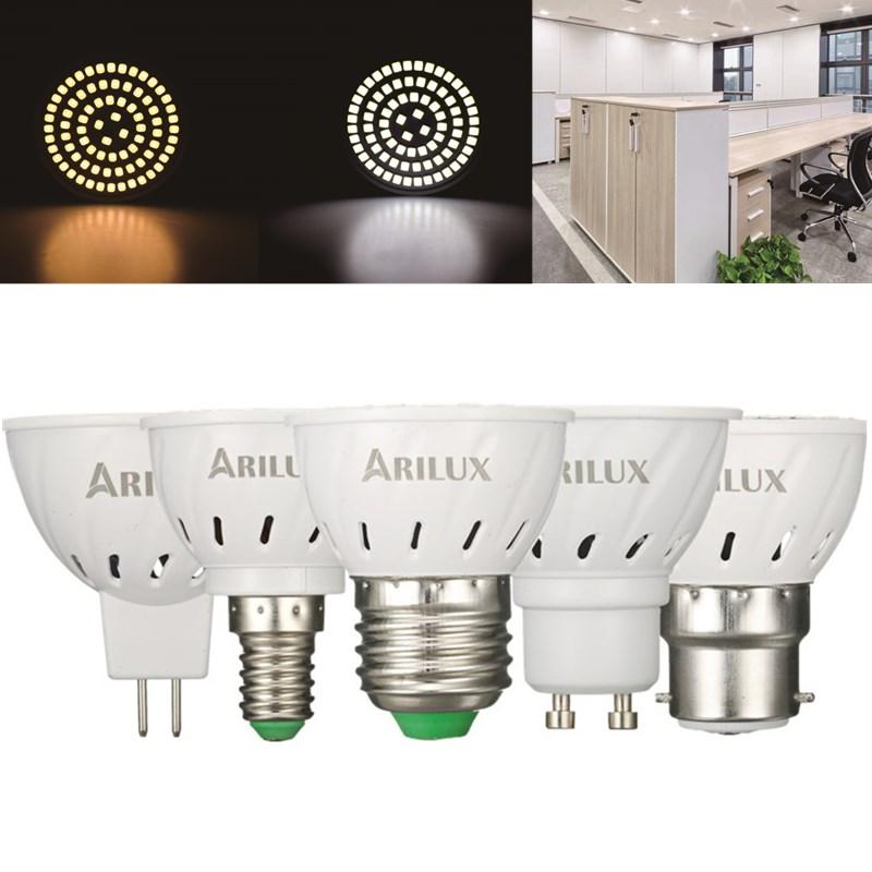 ARILUX® E27 E14 B22 GU10 MR16 3W 250LM SMD2835 60LEDs Spotlight Bulb Pure White Warm White AC220V