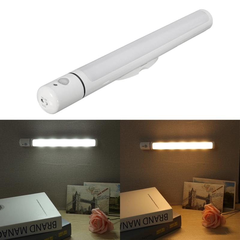Battery Powered PIR Motion Sensor LED Cabinet Light Cupboard Wardrobe Bathroom Lamp