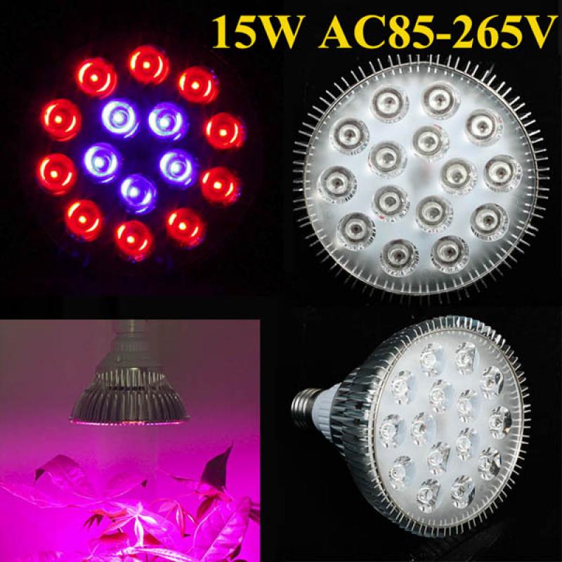 15W E27 10 Red 5 Blue Garden Plant Grow LED Bulb Greenhouse Plant Seedling Growth Light