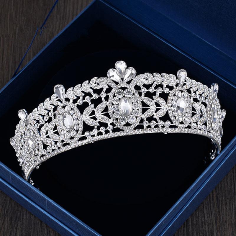 Bride Rhinestone Crystal Princess Queen Crown Tiara Head Jewelry Wedding Party Prom Headpiece
