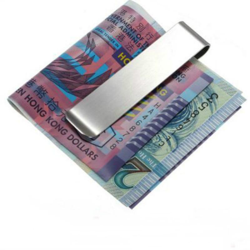 Unisex Stainless Steel Money Clip Credit Card Holder
