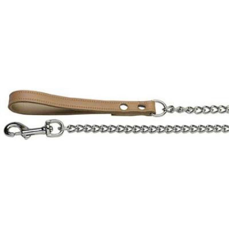 Adori kettinglijn voor hond met handvat softleder bruin 100x3 cm