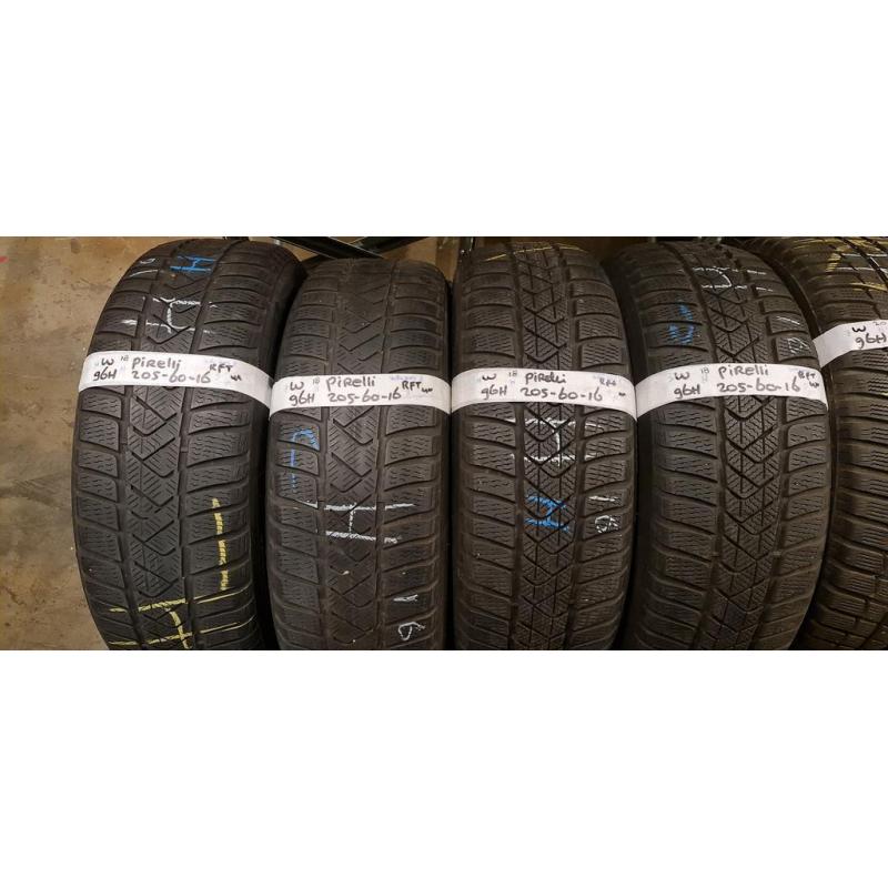 4x 205-60-16 Pirelli RFT Winter 3+5mm €15+€40 PST 205 60 16