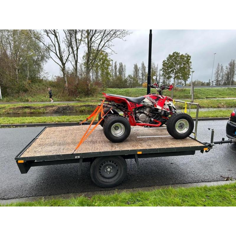 Plateau aanhanger, motor ,koets, crossauto, verlengde motor