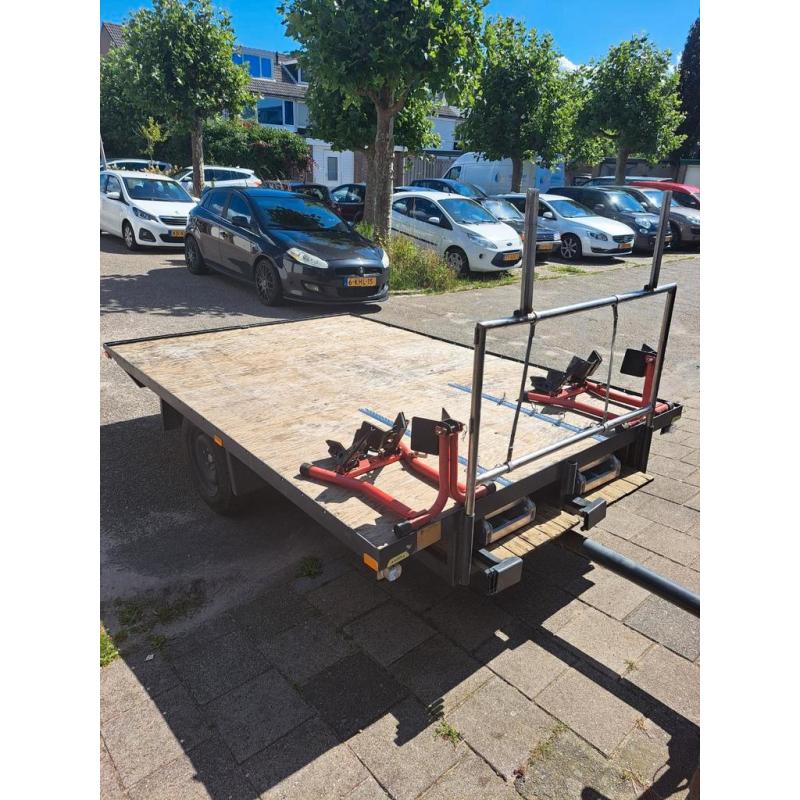 Plateau aanhanger, motor ,koets, crossauto, verlengde motor