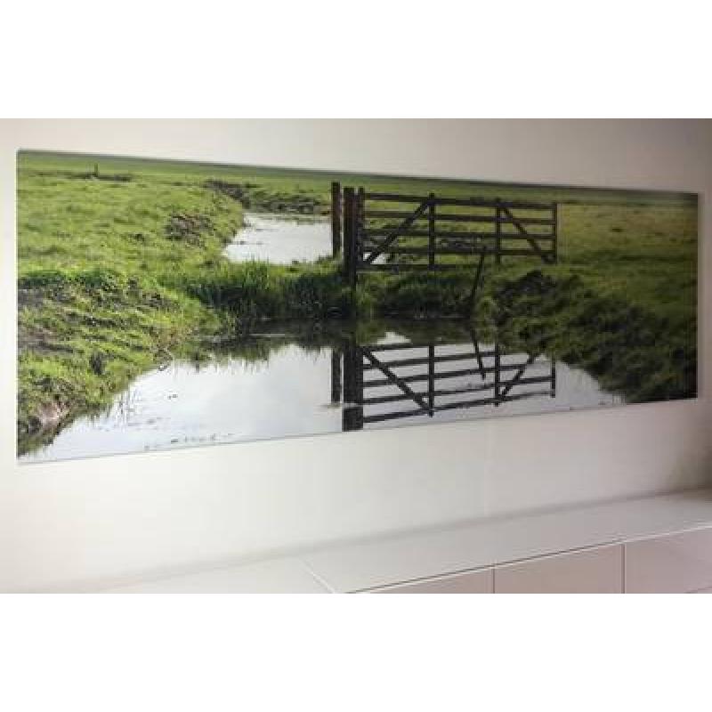 Foto verlijmd achter acrylaat 50x120 cm