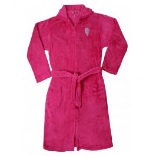 Roze kinderbadjas met rits