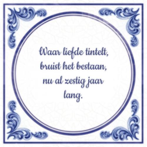 Schitterend 60 jaar getrouwd