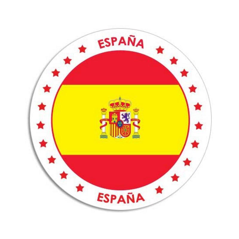Landen versiering en vlaggen Ronde Spanje sticker
