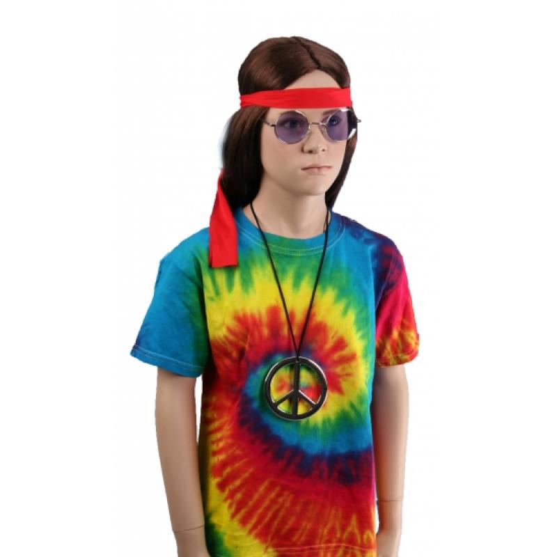 Tie dye t shirt rainbow voor kinderen Colortone T shirts en poloshirts