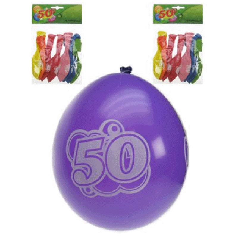 Leeftijd feestartikelen Hoera 50 jaar ballonnen